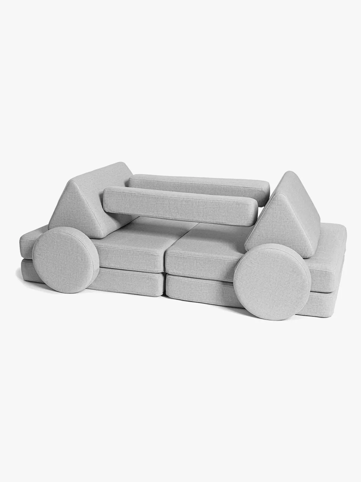Børnemøbler|Shappy Play Bygbar Sofa 160x80 cm, Lysegrå