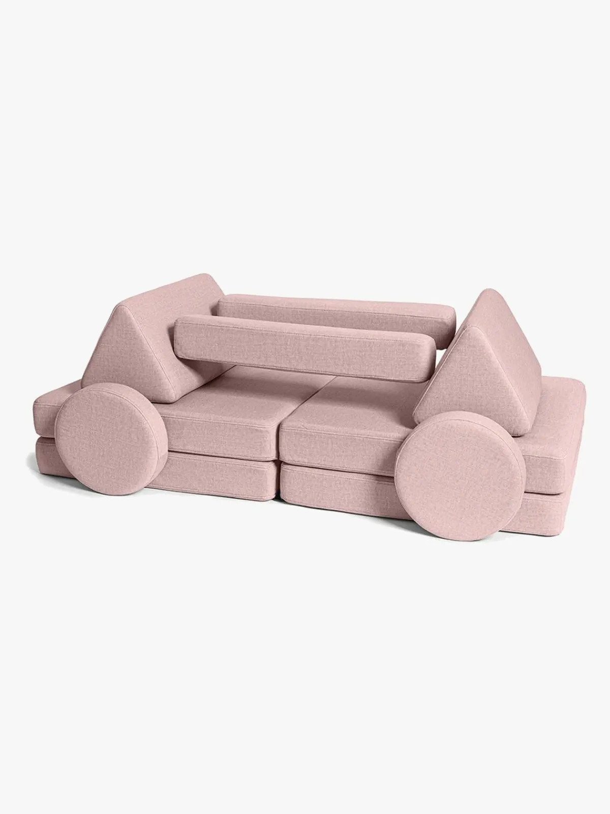 Børnemøbler|Shappy Play Bygbar Sofa 160x80 cm, Soft Pink