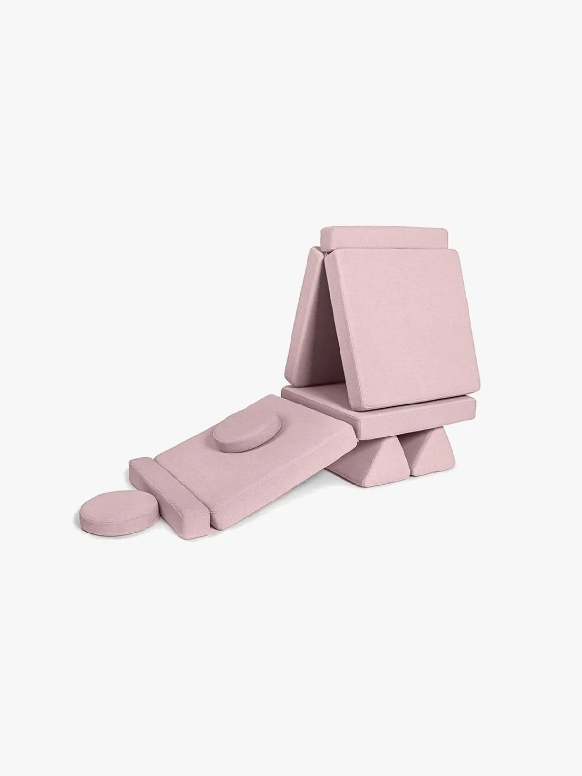Børnemøbler|Shappy Play Bygbar Sofa 160x80 cm, Soft Pink