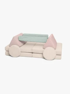 Børn Shappy Play Bygbar Sofa 160x80 cm Kraftig Fløjl, Lollipop