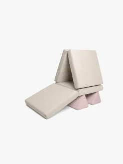 Børn Shappy Play Bygbar Sofa 160x80 cm Kraftig Fløjl, Lollipop