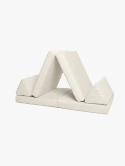 Børn Shappy Play Bygbar Sofa 160x80 cm Kraftig Fløjl, Vanilla