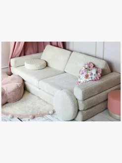 Børn Shappy Play Bygbar Sofa 160x80 cm Kraftig Fløjl, Vanilla