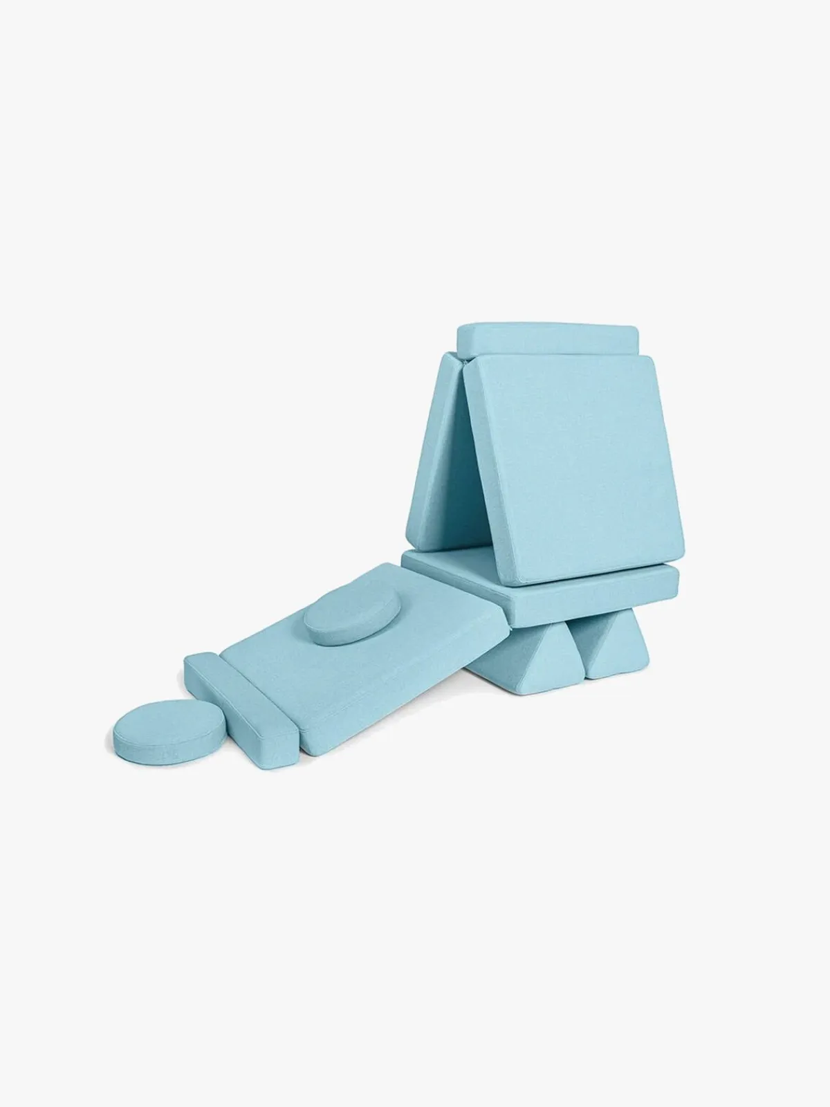 Børnemøbler|Shappy Play Bygbar Sofa 160x80 cm, Sky Blue