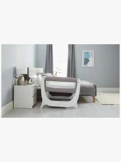 Børn Shnuggle Air Bedside Crib, Dove Grey