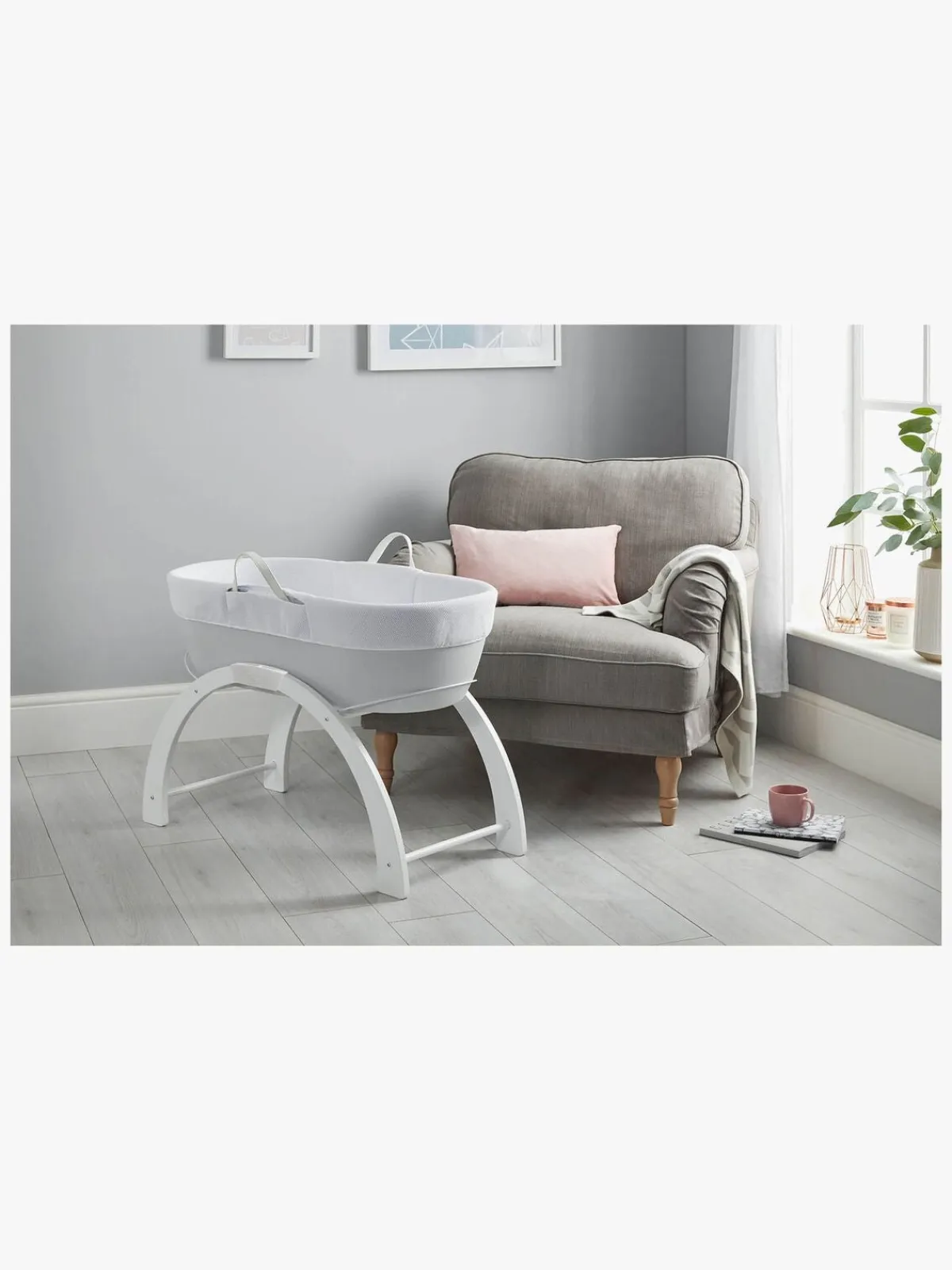 Børn Shnuggle Dreami Moseskurv Sleep System, Grå