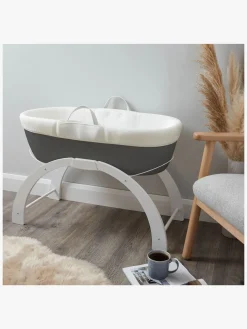 Børn Shnuggle Dreami Moseskurv Sleep System, Slate Grey