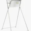 Shnuggle Badeværelset-Sammenklappelig Stativ til Badekar Baby, White/Grey