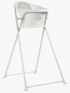 Shnuggle Badeværelset-Sammenklappelig Stativ til Badekar Baby, White/Grey