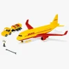 SIKU Legetøjsbiler & -Fartøjer-DHL Flyvemaskine med Tilbehør