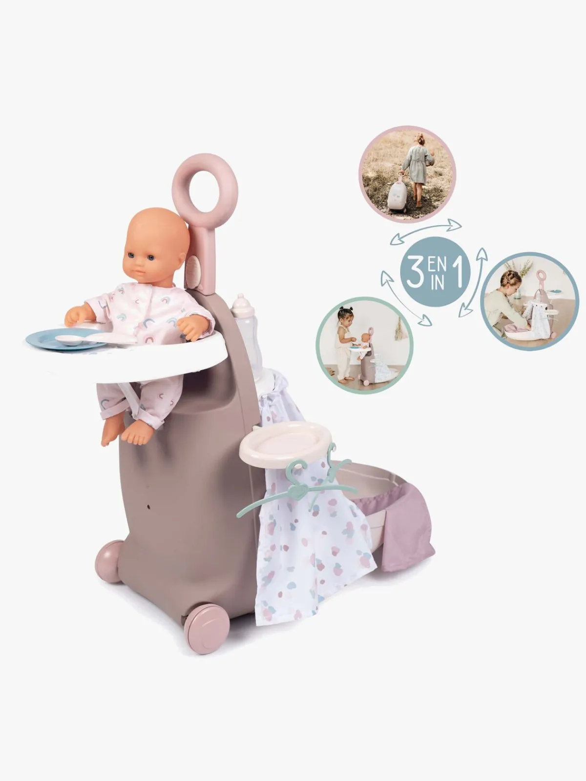 Børn Smoby Legetøj Til Børn På 0-10 År|Dukker & Bamser-Baby Nurse 3-i-1 Pusletaske