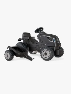 Pedal- & Gåbiler|Smoby  Farmer Traktor XL + Trailer, Sort Grå/Sort