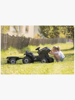 Pedal- & Gåbiler|Smoby  Farmer Traktor XL + Trailer, Sort Grå/Sort