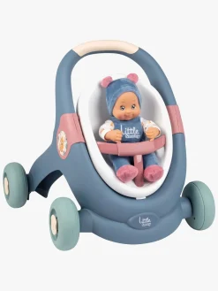 Børn Smoby Legetøj Til Børn På 0-10 År|Babylegetøj-Little 3-i-1 Gåvogn med Dukke