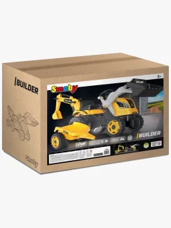 Smoby Pedal- & Gåbiler-Maks Builder Traktor med Trailer