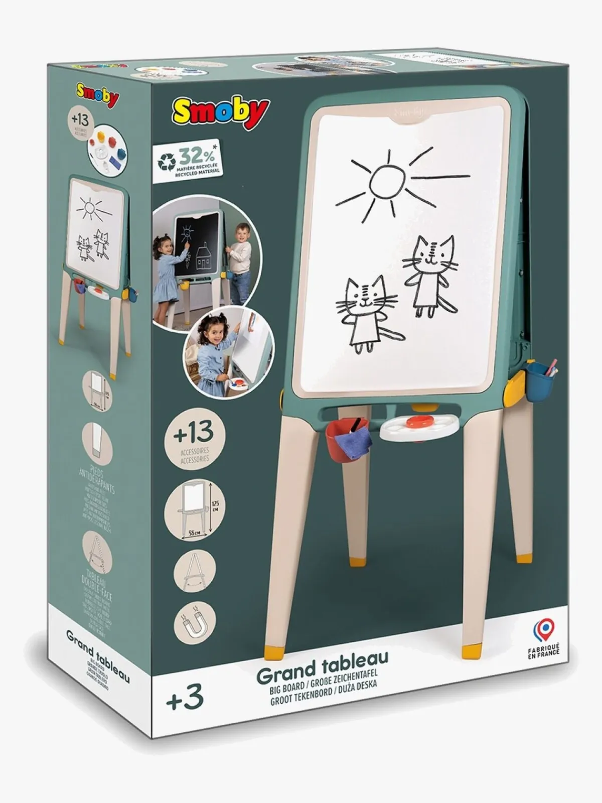 Kreativt Legetøj|Smoby Staffeli Ultimate 2-i-1