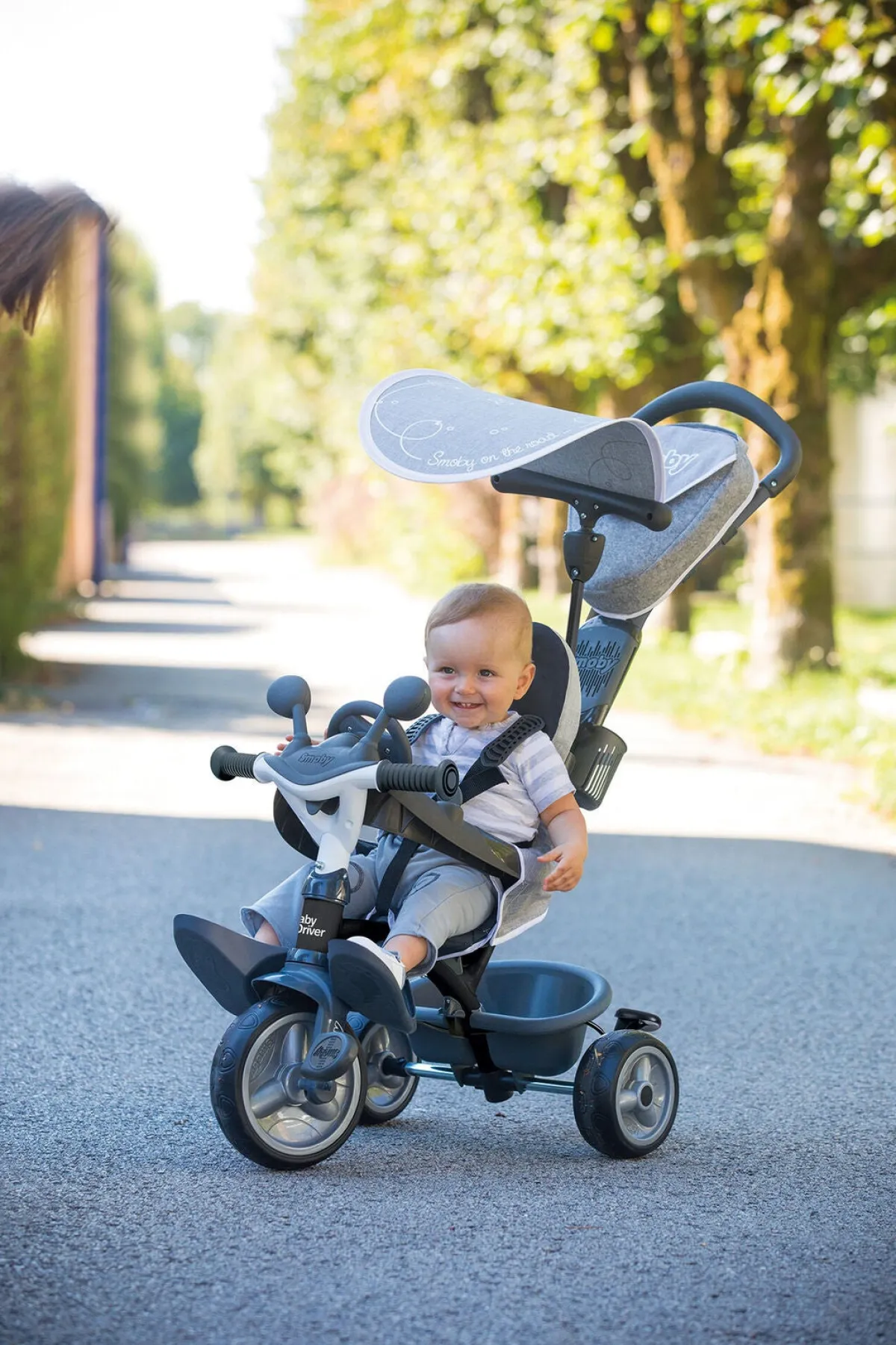 Smoby Trehjulet Cykel Baby Driver Plus, Grå