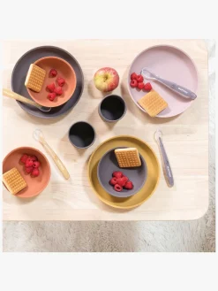 Nattou Soft Sili Børneservice 4 dele Lyserød/Aubergine