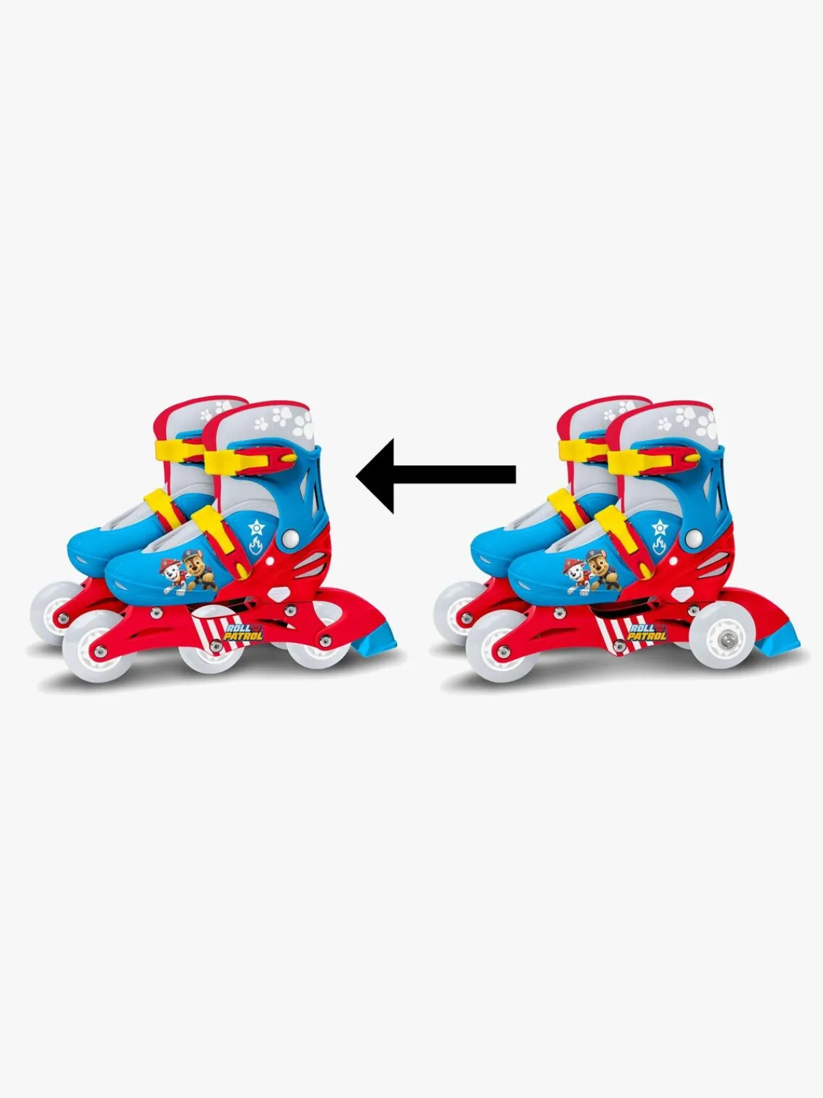 PawPatrol Stamp Paw Patrol Justerbar 2-i-1 Inliners Størrelse 27-30, Blå/Rød