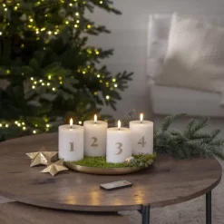 Børn StarTrading Interiør-Star Trading LED Bloklys 4-pak, Flamme Advent