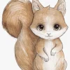 Interiør|Stickstay Sandy The Squirrel Wallsticker