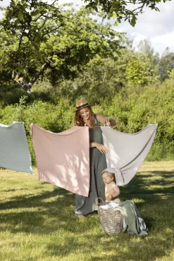 Børn VinterBloom Stofble Layered Musselin ØKO Sage Green