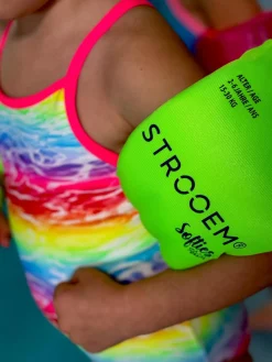 Børn Strooem Softies Badevinger, Lime-Orange