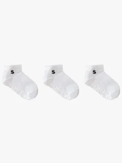 Børn STUCKIES Undertøj-Ankelsokker Anti-slip 3-pak, Hvid