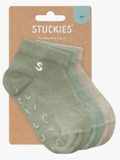 Børn STUCKIES Ankelsokker Anti-slip 3-pak, Bay