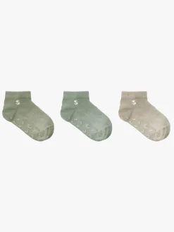 Børn STUCKIES Ankelsokker Anti-slip 3-pak, Bay