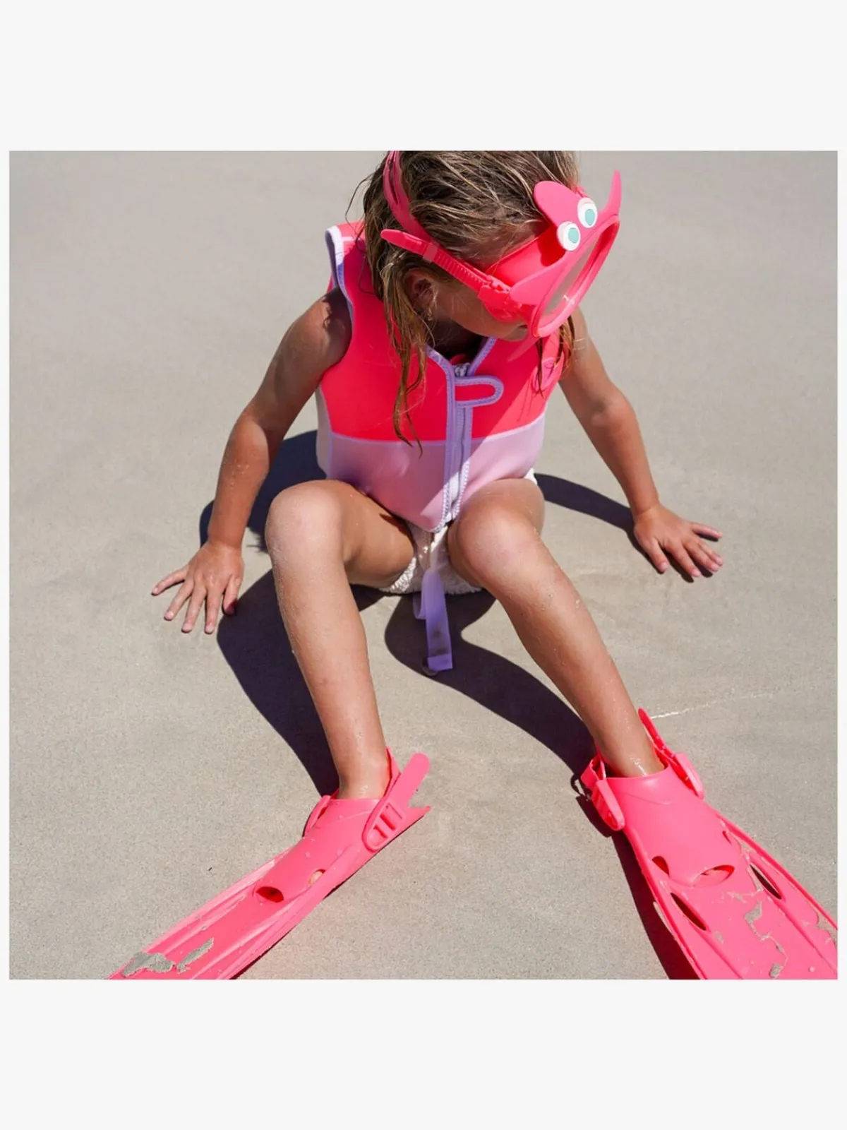 SUNNYLiFE Svømning-Snorkelsæt Barn Small, Melody The Mermaid Pink