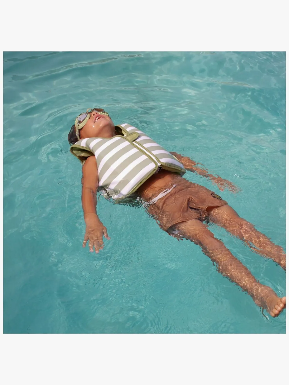 Uv & Strand|SUNNYLiFE Svømmevest, Into the Wild Khaki Grøn/Hvid