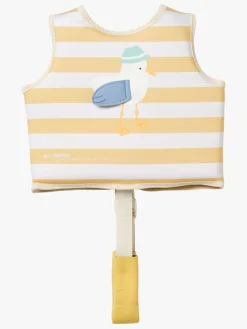 Børn SUNNYLiFE Svømmevest, Sid the Seagull Mustard Stripe