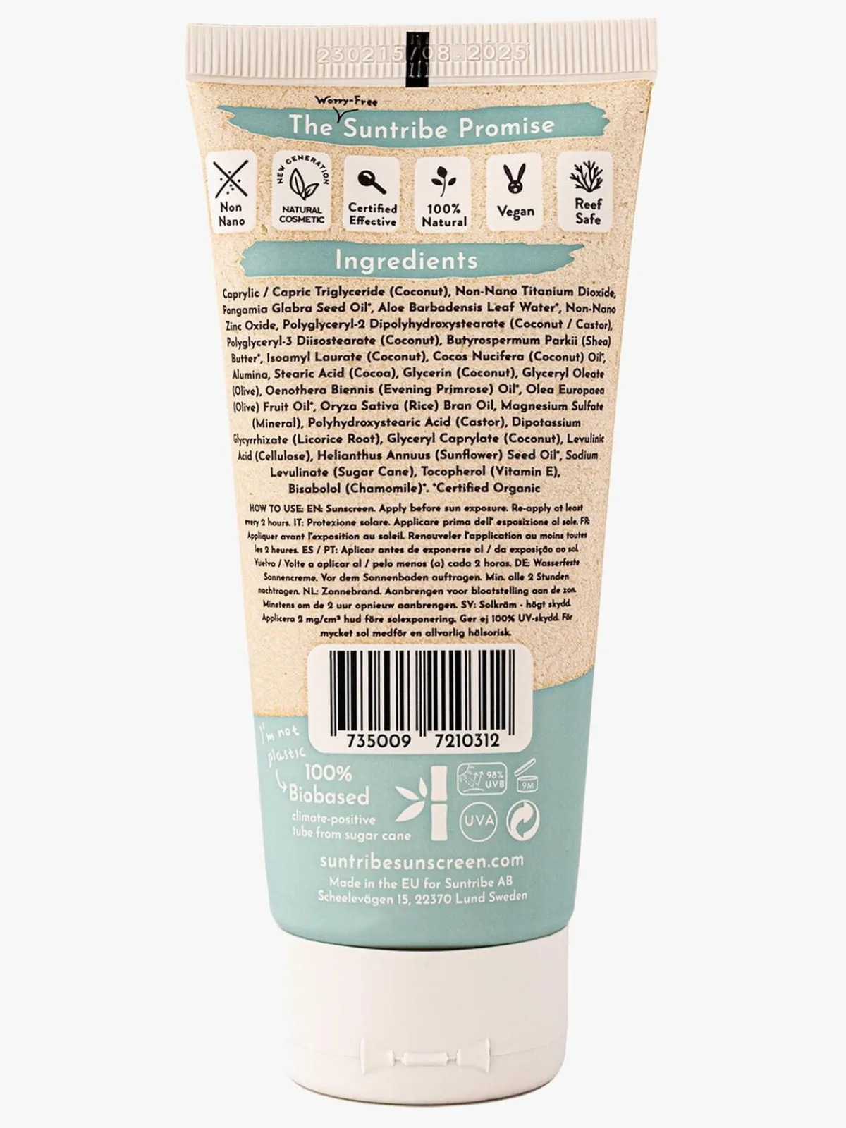 Suntribe Pleje & Hygiejne-Active Natural Mineral Solcreme SPF 50 100 ml