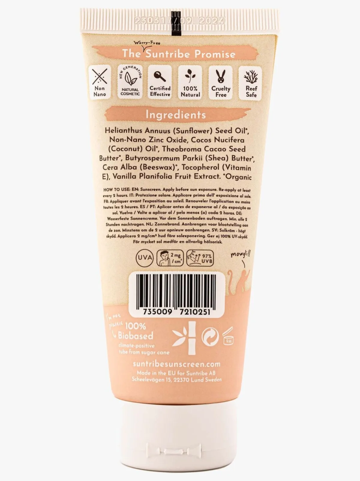 Suntribe Pleje & Hygiejne-Baby & Kids Natural Mineral Solcreme SPF 30 100 ml