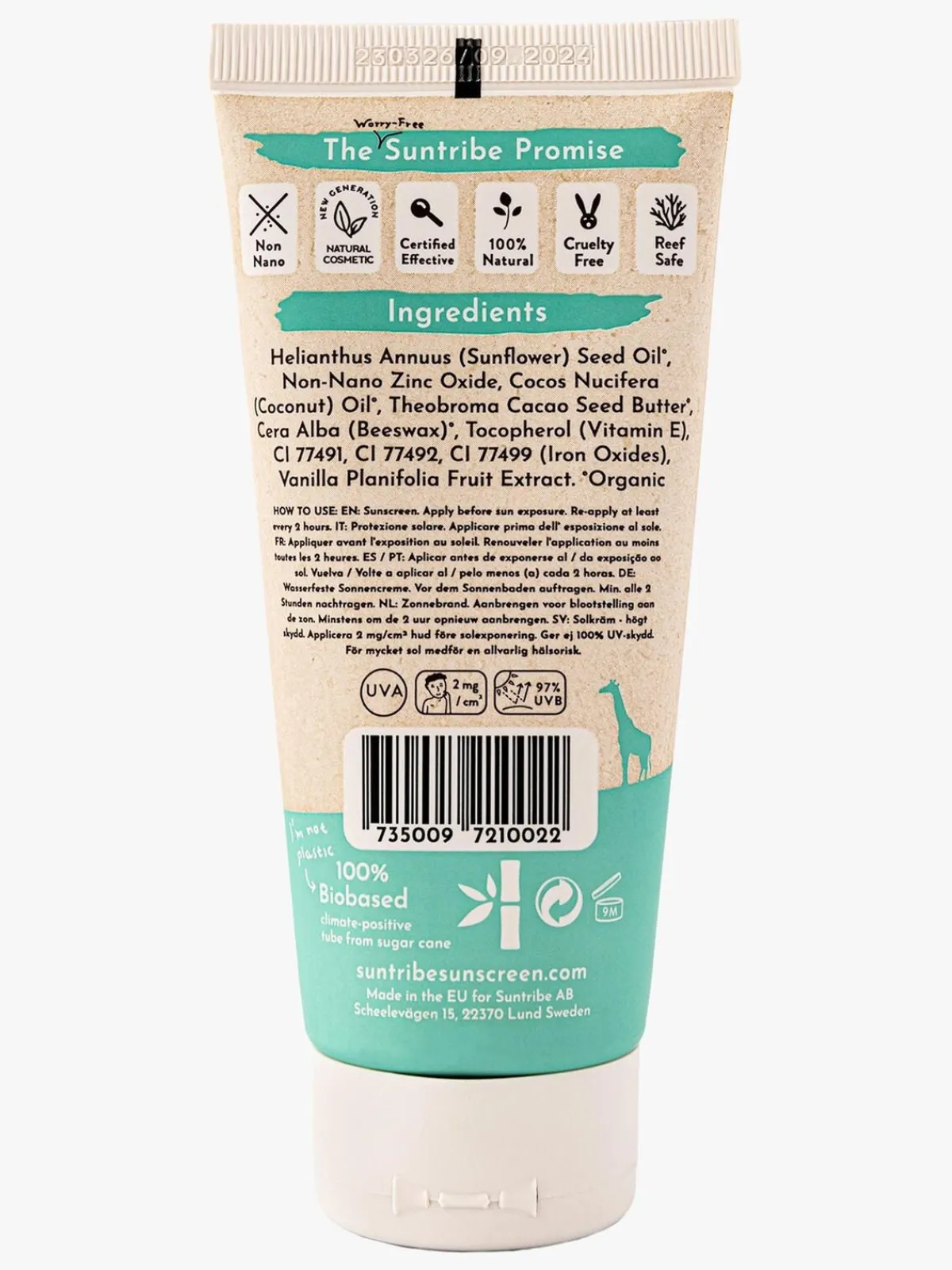 Suntribe Pleje & Hygiejne-Natural Mineral Solcreme SPF 30 100 ml