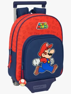 Børn SuperMario Super Mario Small Trolley Kuffert 10L Trick, Mørkeblå/Rød