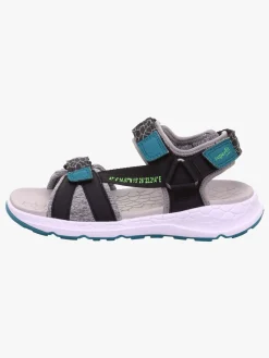 Børn Superfit Criss Cross Sandal, Black/Green