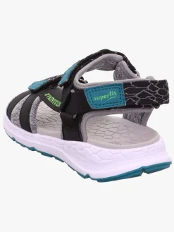 Børn Superfit Criss Cross Sandal, Black/Green
