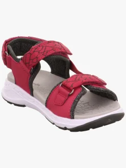 Sandaler & Klipklapper|Superfit Criss Cross Sandaler, Rød/Grøn Rød/Grøn