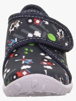 Børn Superfit Hjemmesko-Spotty Indesko, Blue/Multicoloured