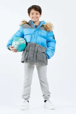 Børn Svea Contrast Padded Parka, Magic Blue