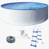 SwimFun Vandleg-Swim & Fun Kreta XL poolsæt 360x120 cm, Hvid