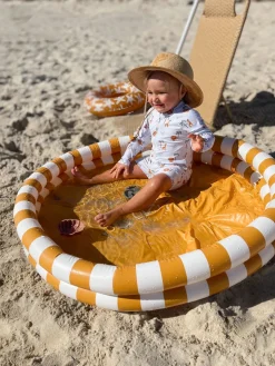 SwimEssentials Vandleg-Swim Essentials Badebassin 100 cm, Flow Yellow/White