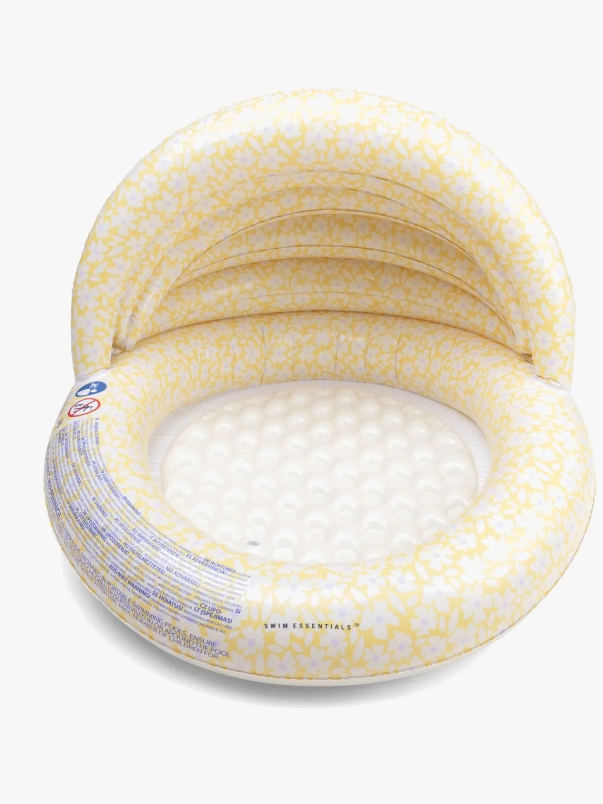 SwimEssentials Swim Essentials Badebassin med Solbeskyttelse 100 cm, Florish Yellow