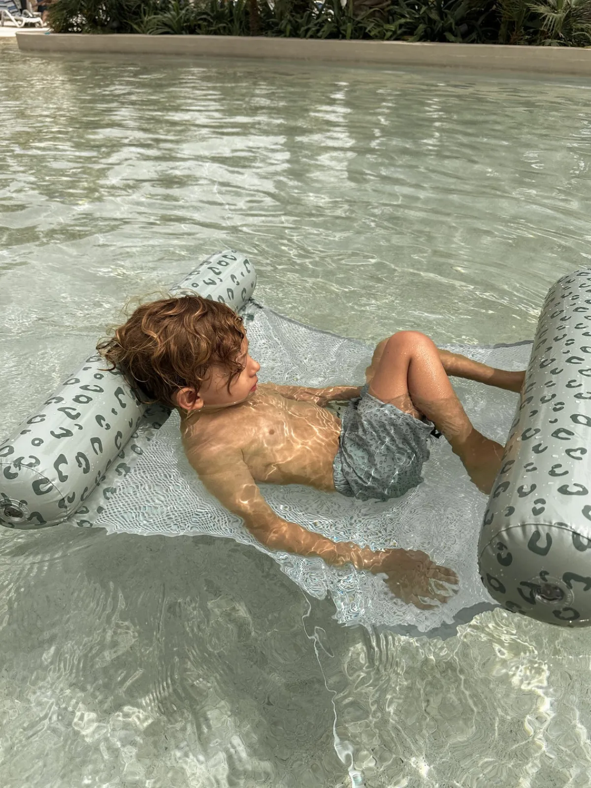 SwimEssentials Swim Essentials Flydende Hængekøje 116 cm, Green Leopard