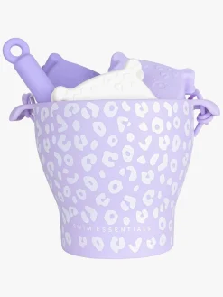 SwimEssentials Swim Essentials Strandsæt 4 Dele, Purple Leopard