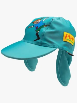 Børn Swimpy Pippi Langstrømpe UV-Hat, Petrol