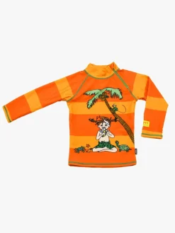 Børn Swimpy Overdele-Pippi Langstrømpe UV-Trøje, Orange