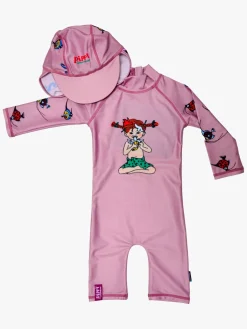 Børn Swimpy Pippi UV-Sæt 2 Dele, Pink